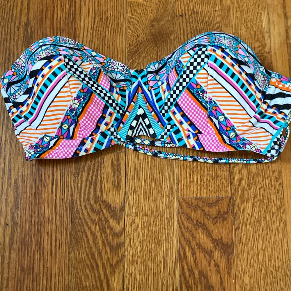 bathing suit top with different patterns